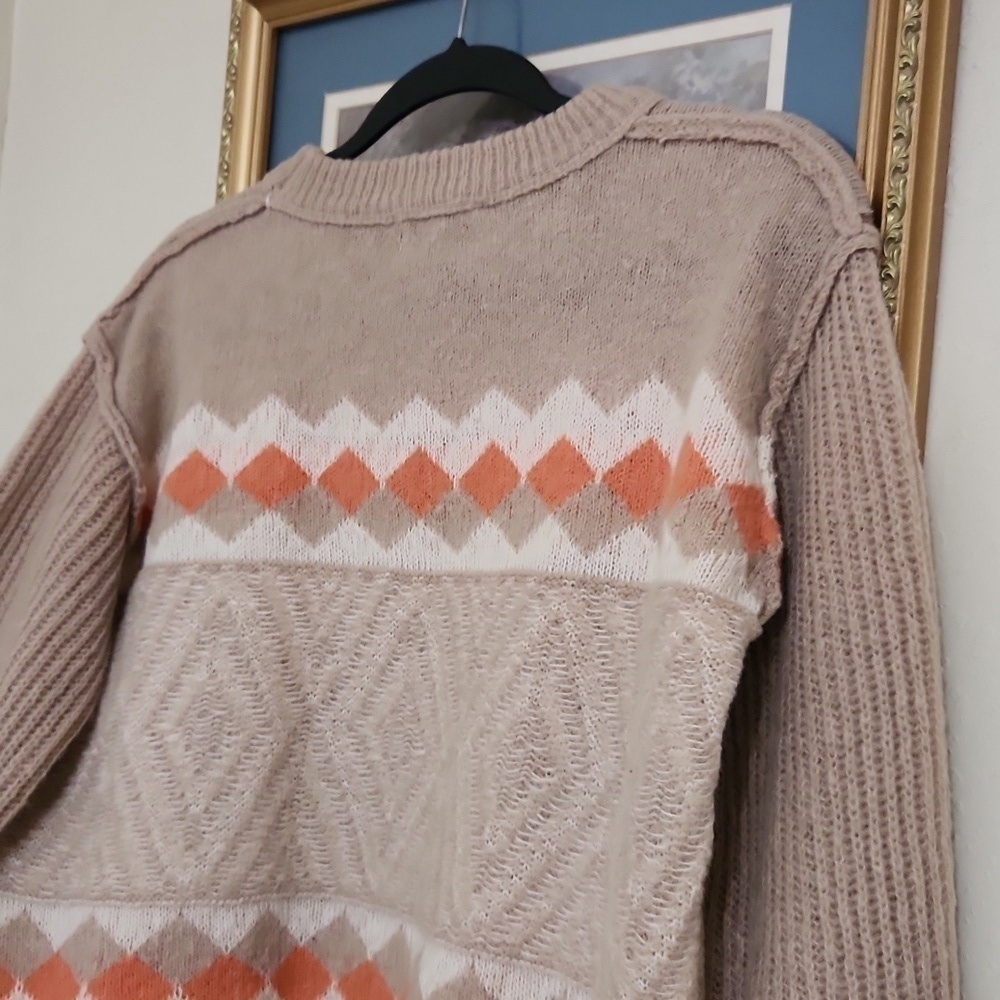 Soft Small/Medium Sweater With Baloon Sleeve Cozy Fall Winter Lagenlook - Picture 12 of 13